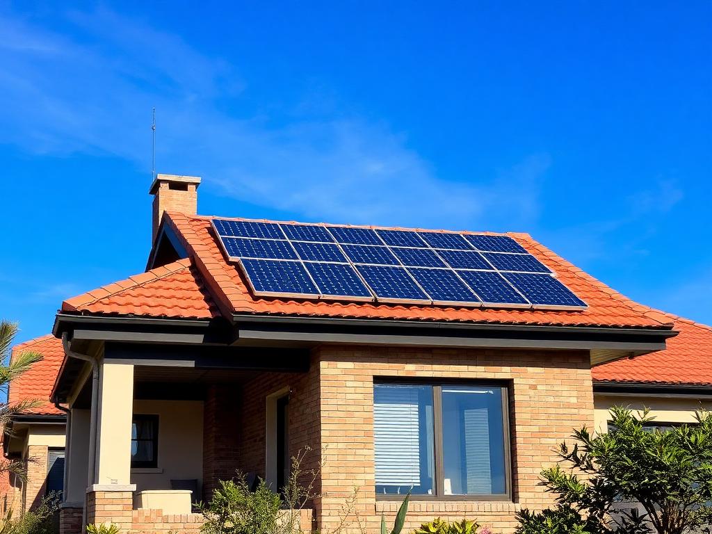 Residential solar panel installation on Johannesburg home