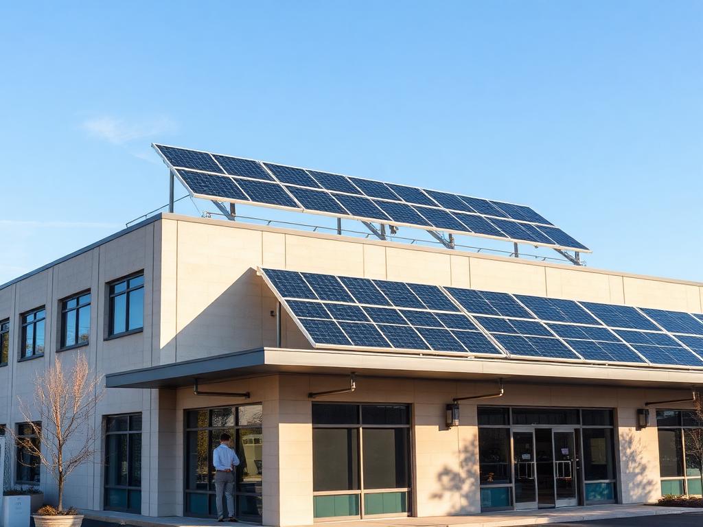Commercial solar installation on Gauteng office building