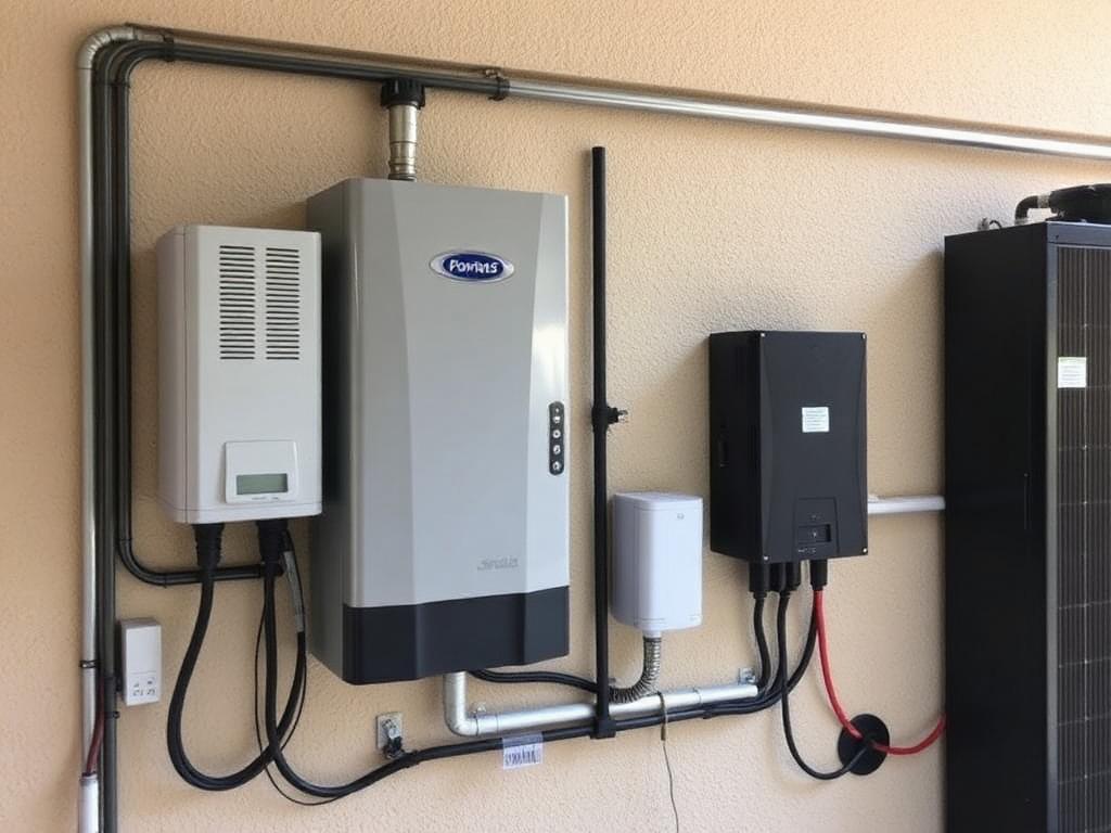 Solar inverter and battery backup installation
